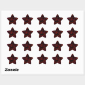 Rode en zwarte sterren ster sticker (Vel)