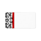 Rode en zwarte Stippen Adresetiketten Etiket (Voorkant)