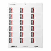 Rode en zwarte Stippen Adresetiketten Etiket (Full Sheet)