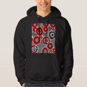 Rode en Zwarte Stippen Hoodie (Voorkant)