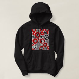 Rode en Zwarte Stippen Hoodie