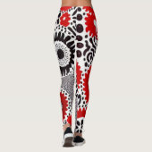 Rode en Zwarte Stippen Leggings (Achterkant)