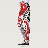 Rode en Zwarte Stippen Leggings (Links)