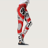 Rode en Zwarte Stippen Leggings (Rechts)