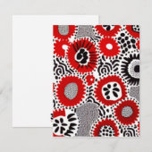 Rode en zwarte Stippen Notitiekaartje (Voorkant / Achterkant)