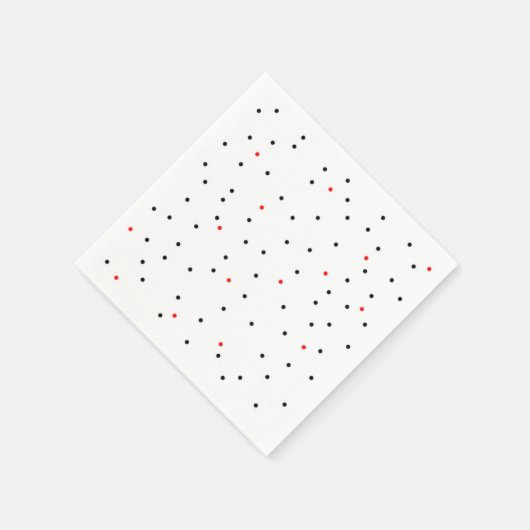 Rode en zwarte Stippen Servet (Hoek)