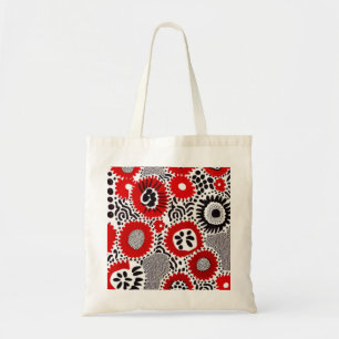 Rode en zwarte Stippen Tote Bag