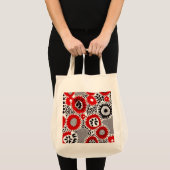 Rode en zwarte Stippen Tote Bag (Voorkant (product))