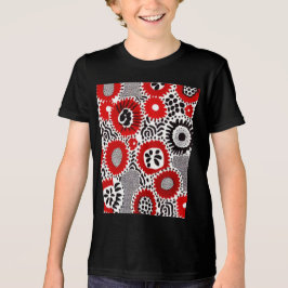 Rode en Zwarte Stippen Tri-Blend Shirt