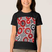 Rode en Zwarte Stippen Tri-Blend Shirt (Voorkant)