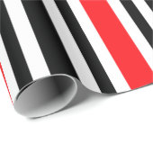 Rode en zwarte streep cadeaupapier (Rol Hoek)