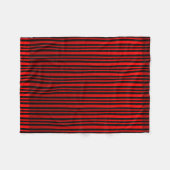 Rode en zwarte streep fleece deken (Voorkant (Horizontaal))