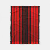 Rode en zwarte streep fleece deken (Voorkant)