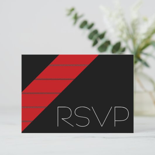 Rode en zwarte streep RSVP (Staand voorkant)