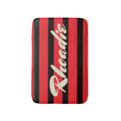 Rode en zwarte strepen badmat (Voorkant Verticaal)