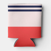Rode en zwarte strepen blikjeskoeler (Voorkant)
