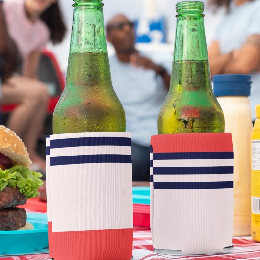 Rode en zwarte strepen blikjeskoeler