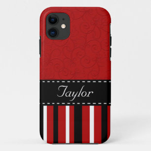 Rode en zwarte strepen Case-Mate iPhone case