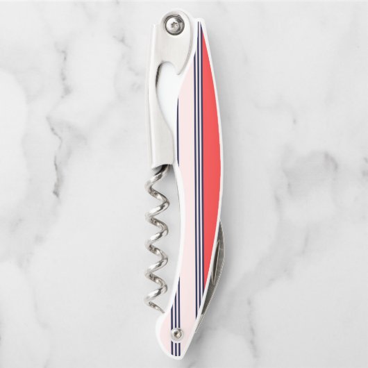 Rode en zwarte strepen kurkentrekker (Voorkant)