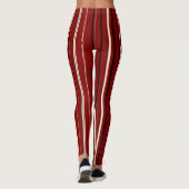Rode en zwarte strepen leggings (Achterkant)