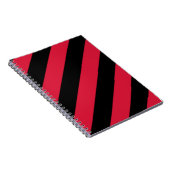Rode en zwarte strepen notitieboek (Rechterzijde)