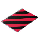 Rode en zwarte strepen notitieboek (Linkerzijde)