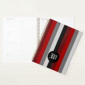 Rode en zwarte strepen planner (Display)