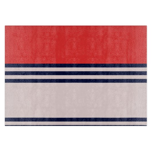 Rode en zwarte strepen snijplank (Voorkant)