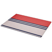 Rode en zwarte strepen snijplank (Hoek)