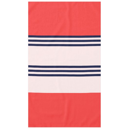 Rode en zwarte strepen tafelkleed (Voorkant)