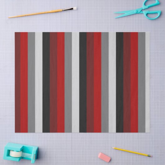 Rode en zwarte strepen tissuepapier (Craft)