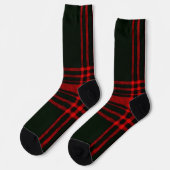 rode en zwarte tartan patroonsokken sokken (Links)