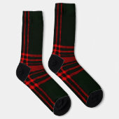 rode en zwarte tartan patroonsokken sokken (Rechts)