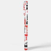 Rode en zwarte Typografie Meertalige dank Case-Mate iPhone Case (Achterkant / Links)