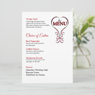 Rode en Zwarte Uitnodiging Grootte Menu
