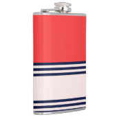 Rode en zwarte uniforme strepen heupfles (Rechts)