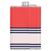 Rode en zwarte uniforme strepen heupfles (Achterkant)