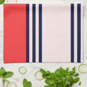 Rode en zwarte uniforme strepen theedoek (Gevouwen)