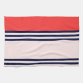 Rode en zwarte uniforme strepen theedoek (Horizontaal)