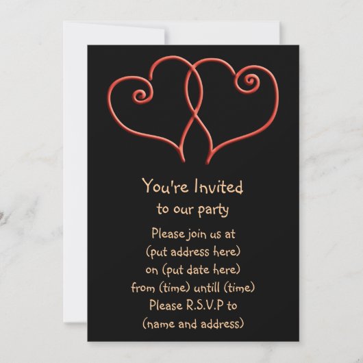 Rode en zwarte Valentijnse zwembroeken Kaart (Voorkant)