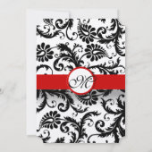 Rode en zwarte Victoriaans uitnodiging tot huwelij (Achterkant)