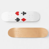 Rode en Zwarte Vier Kleuren Witte Skateboards (Horizontaal)