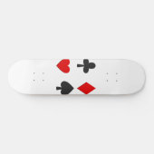 Rode en Zwarte Vier Kleuren Witte Skateboards (Horizontaal)