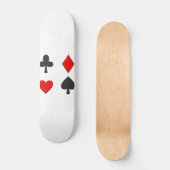 Rode en Zwarte Vier Kleuren Witte Skateboards (Voorkant)