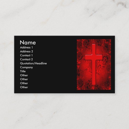 RODE EN ZWARTE VISITEKAARTJES (Voorkant)