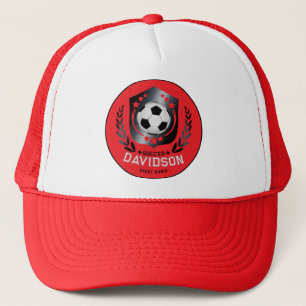 Rode en Zwarte Voetbal voor Sportieve Mannen en Jo Trucker Pet