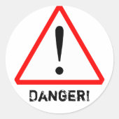  rode en zwarte waarschuwingssymbool Sticker (Voorkant)