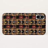 Rode en zwarte wijnflessen in Rack iPhone X-Hoesje Case-Mate iPhone Case (Achterkant (horizontaal))