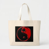 Rode en Zwarte Yin Yang Canvas tas (Voorkant)