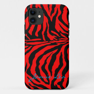 Rode en zwarte Zebra draagtas Case-Mate iPhone Case